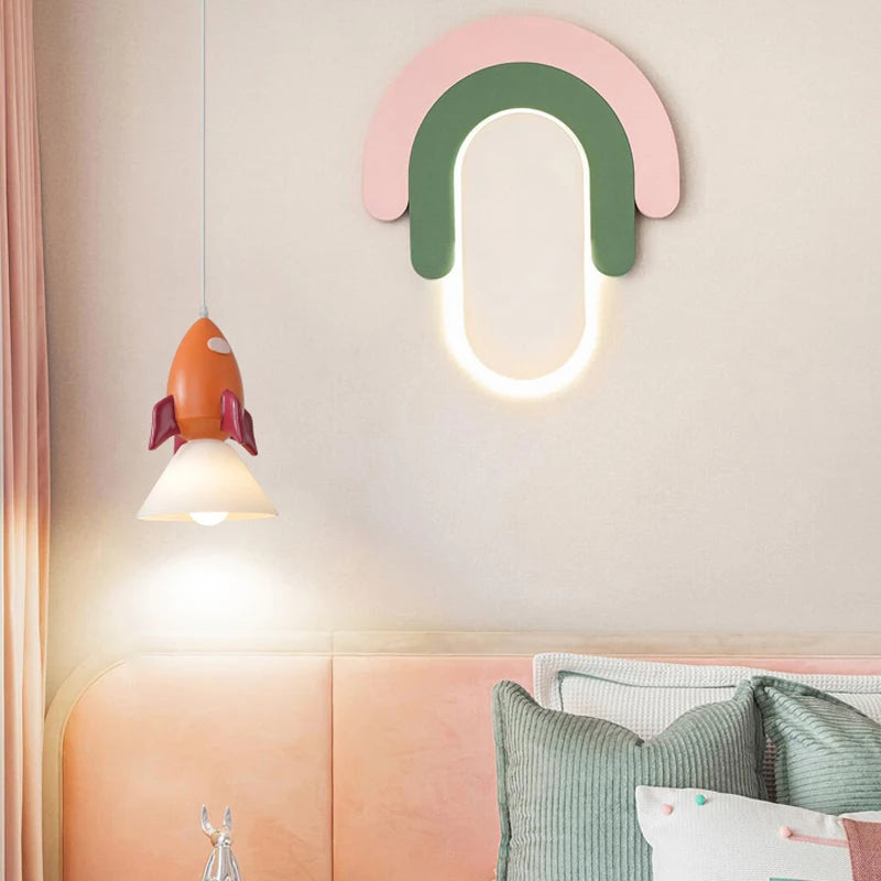 lustre mignon fusée pour éclairage chambre d'enfants décoratif - vue 5 sur 7