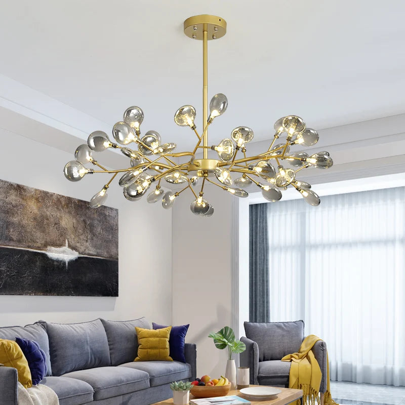 lustre en feuilles de pissenlit pour décoration intérieure élégante - vue 6 sur 10