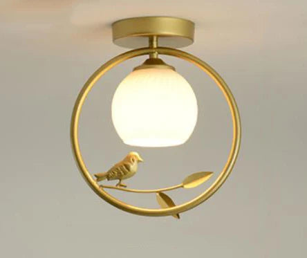 plafonnier nordique créatif avec motif oiseau pour balcon - vue 10 sur 10