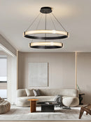 Modern circular acrylic pendant light for minimalist interior decor