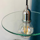 lustre en verre ovni rétro minimaliste pour café et restaurant