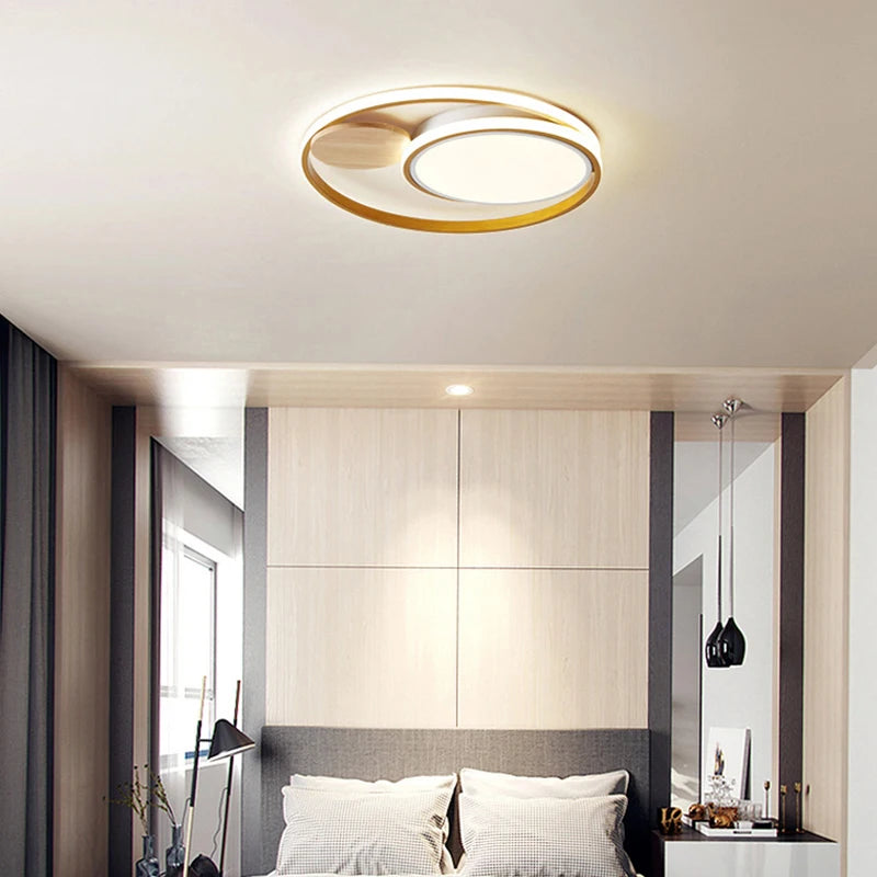 plafonnier led nordique simple créatif 2 styles atmosphère chaude - vue 6 sur 8