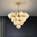 lustre en marbre de la collection pingpong world éclairage suspendu élégant