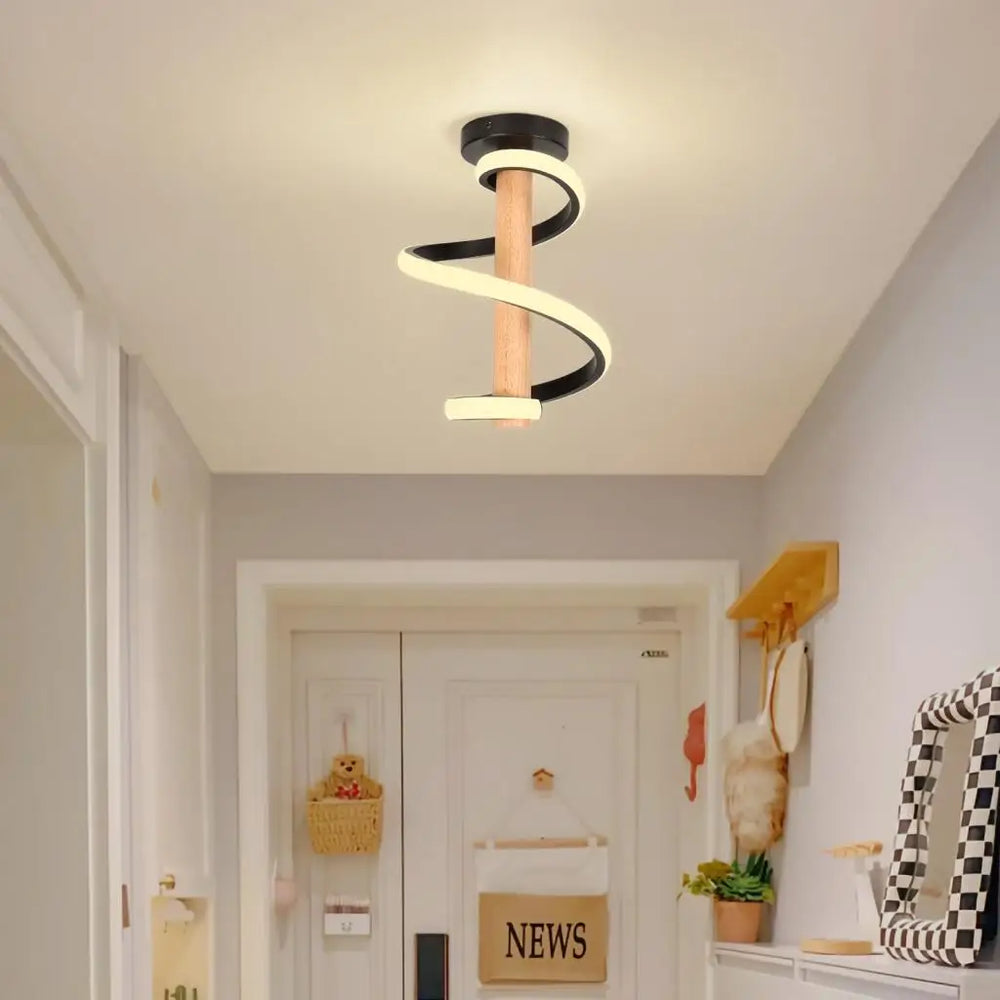 plafonnier led spirale nordique créatif pour intérieur