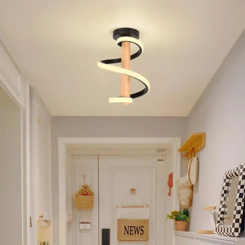 plafonnier led spirale nordique créatif pour intérieur
