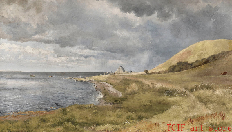 peinture vintage forêt paysage neutre style artistique