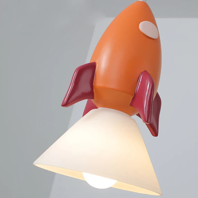lustre mignon fusée pour éclairage chambre d'enfants décoratif - vue 6 sur 7