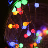 guirlande lumineuse led boule pour extérieur et décorations festives