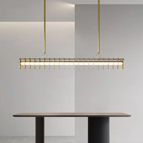 lustre led long minimaliste post-moderne pour restaurant bar bureau