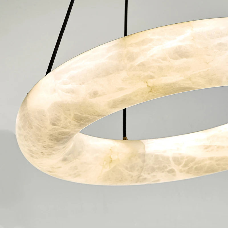 lustre en marbre naturel espagnol pour hôtel luxueux - vue 7 sur 8
