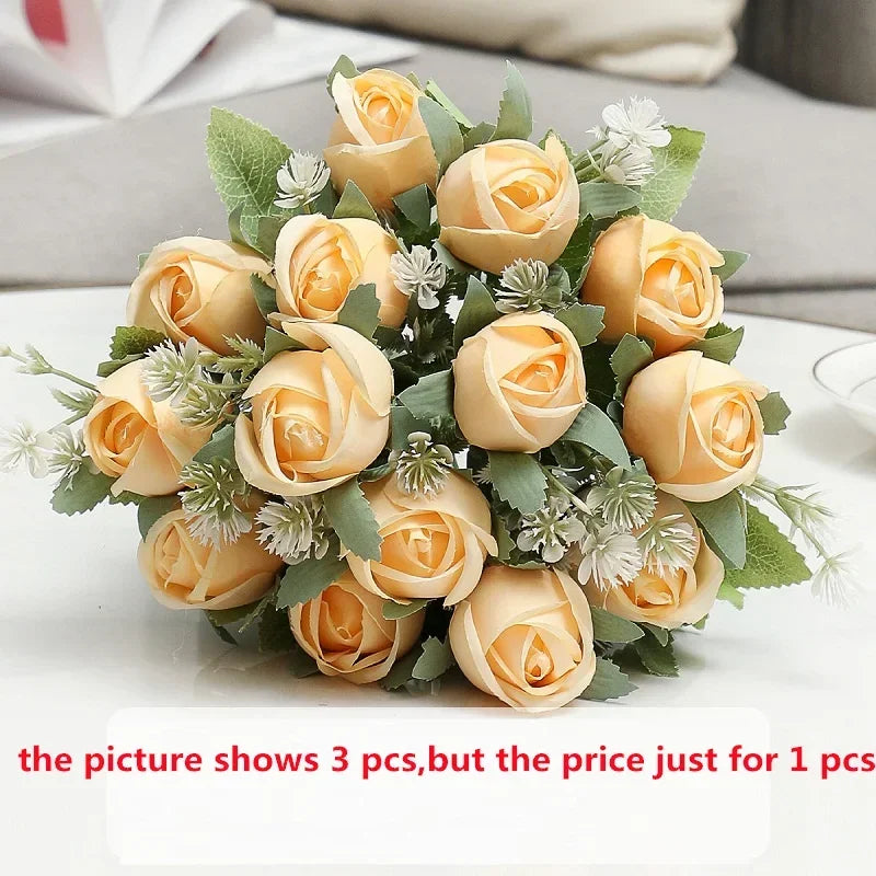 décoration florale en soie roses artificielles pour intérieur et extérieur - vue 8 sur 14