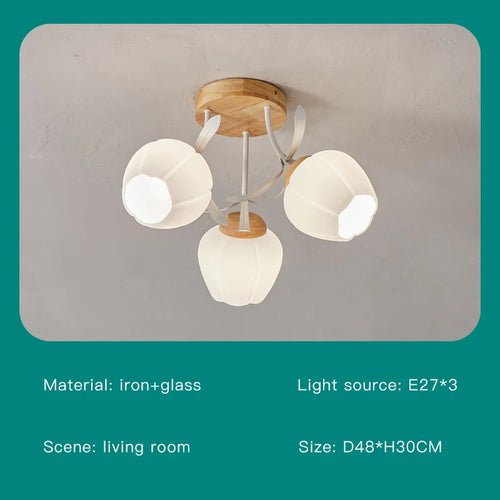 lustre nordique créatif à fleurs pour décoration intérieure - vue 23 sur 24