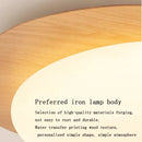 plafonnier led en bois nordique acrylique avec galets noyer