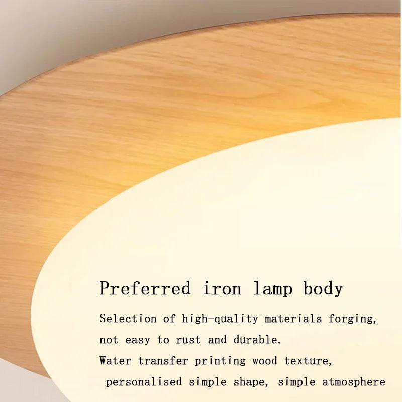 plafonnier led en bois nordique acrylique avec galets noyer - vue 7 sur 12