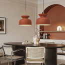 Minimalist Nordic LED chandelier in cream style for restaurant
