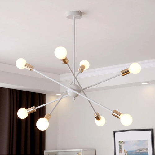 lustre moderne nordique sputnik avec éclairage led intérieur - vue 2 sur 16