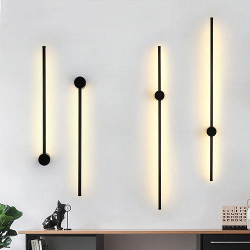 Minimalist long strip LED wall light for indoor decoration