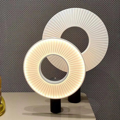 lustre moderne en tissu iris led pour décoration d'hôtel - vue 2 sur 15