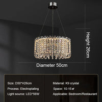lustre en cristal moderne pour un intérieur élégant et raffiné