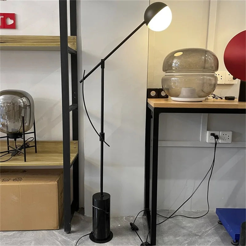 lampadaire nordique vintage moderne simple led marbre - vue 4 sur 6