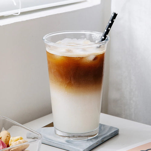 Tasses verre transparent style old fashioned café luxe