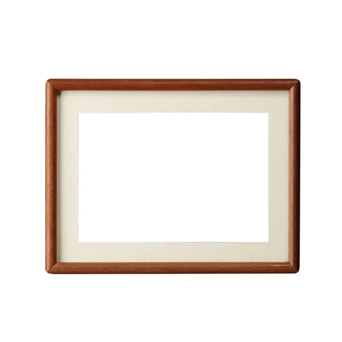Solid Wood Round Corner Picture Frame, Walnut and Golden Sandalwood, Minimalist Design, Tabletop, Home Decor - vue 4 sur 17