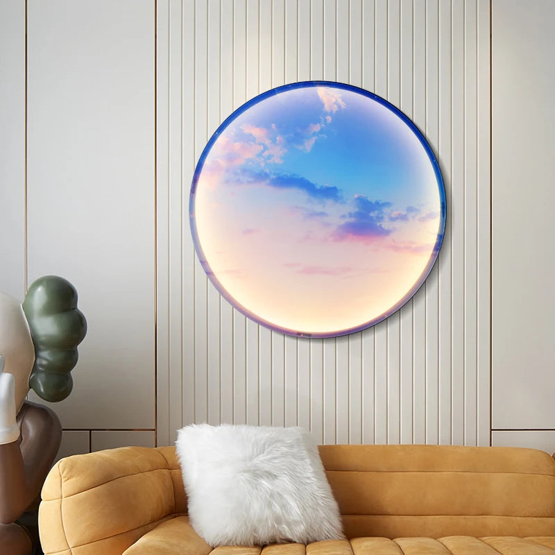 applique murale led circulaires décoration ciel étoilé cosmique - vue 6 sur 12