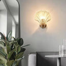 Applique murale moderne en verre de coquille lumière de luxe allée intérieure couloir appliques d'escalier pour chevet salon Applique murale
