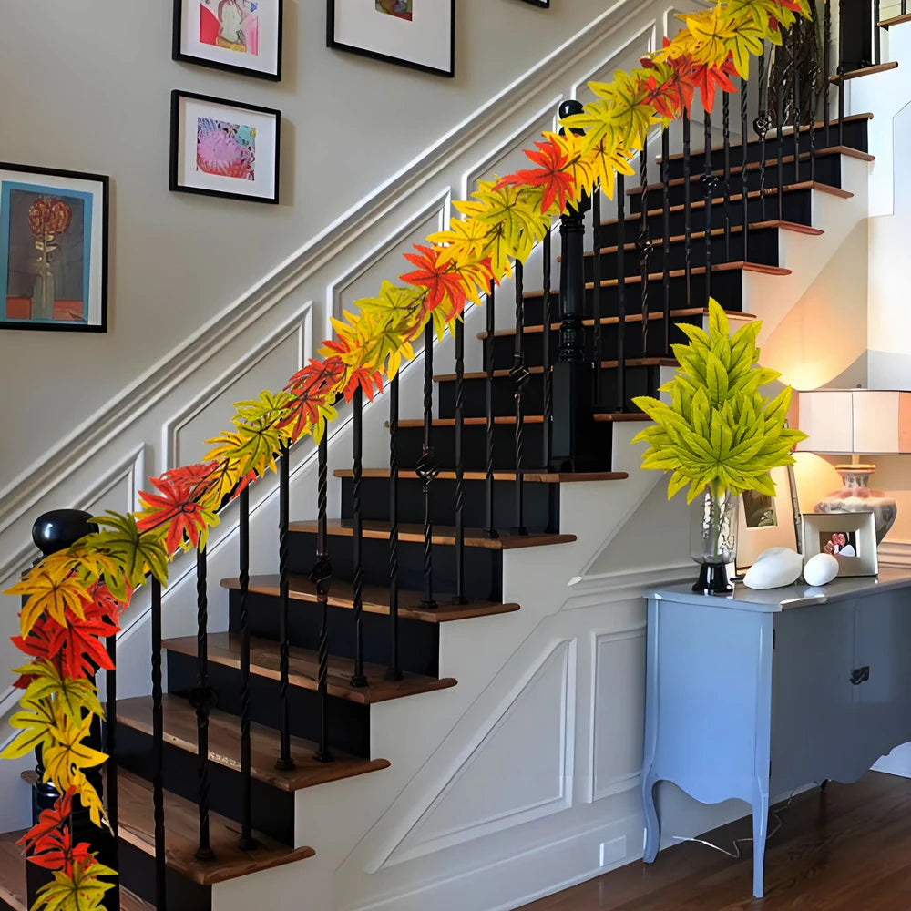 plantes murales artificielles en érable dautomne pour décorations festives - vue 5 sur 15