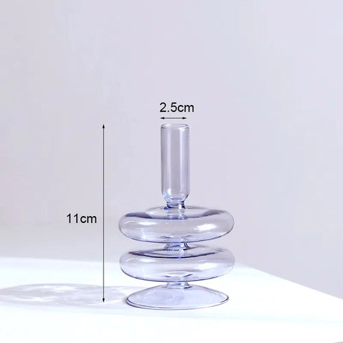 bougeoir en verre européen pour décoration et mariage - vue 6 sur 30