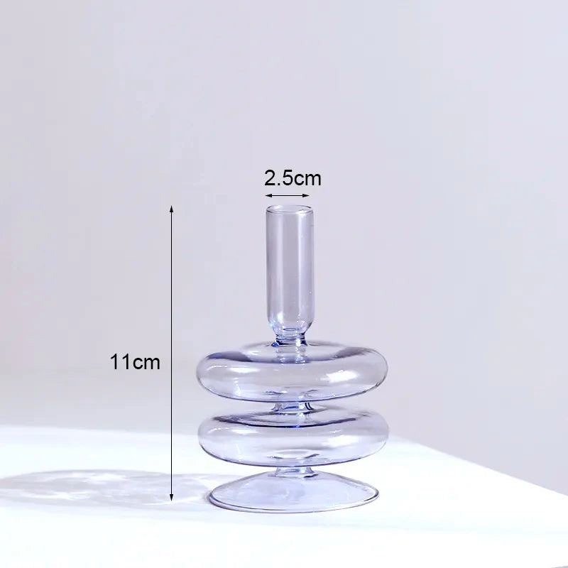 bougeoir en verre européen pour décoration et mariage - vue 6 sur 30