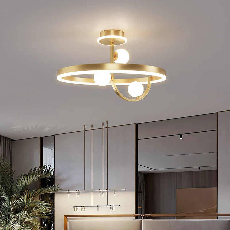 plafonnier led moderne en fer design nordique décoratif pour intérieur - vue 4 sur 12