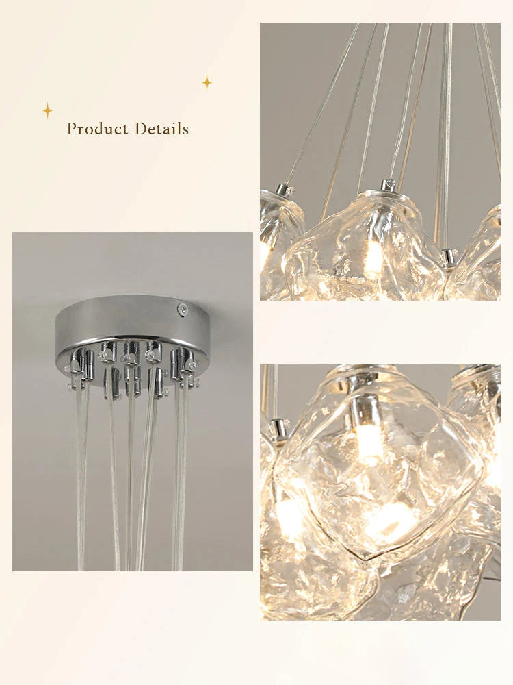 lustre moderne en forme de gâteau de glace pour décoration intérieure - vue 7 sur 9