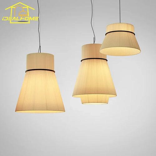 Minimalist Japanese wabi-sabi decorative fabric pendant light