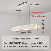lustre led moderne pour éclairage intérieur simple et long