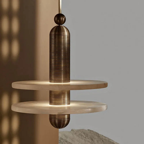 suspension moderne marbre Led luxe Restaurant lustre décor à la maison Lustres salle à manger suspension - vue 3 sur 25