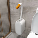 Goose Shape Toilet Brush - Wall-Mounted Corner Cleaner, Refillable Detergent, Funny Silicone TPR Brush, Bathroom Decor Accessory