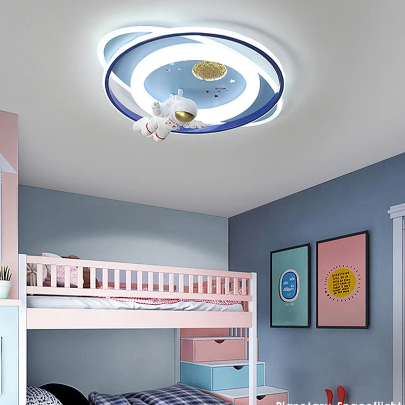 Ménage petits lustres personnalité chambre enfants étude Restaurant trois têtes lustre Led plafonniers créatifs - vue 7 sur 14