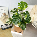 Realistic and elegant artificial monstera plant for interior decoration