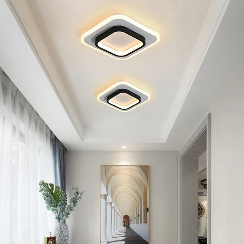 Moderne Led allée lumière plafonniers vestiaire couloir balcon Foyer plafonnier acrylique décoration maison lustre Luminaire - vue 6 sur 26
