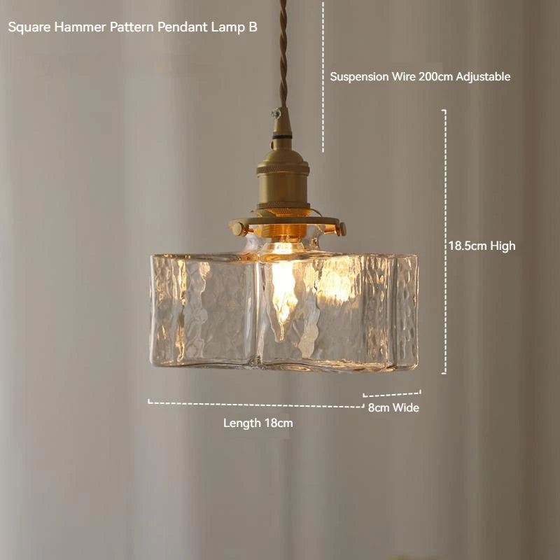 suspension en verre vintage japonaise led pour lustres - vue 4 sur 16