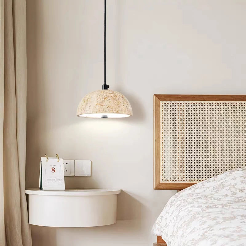 lustre wabi-sabi en pierre rétro nordique pour ambiance zen - vue 3 sur 7