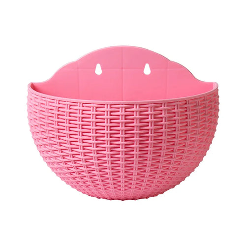 European Wall Mounted Hydroponic Plant Pot, Semi-Circular, Hanging Flower Basket, Balcony, Lazy Wall Mounted, No Drilling, Decor - vue 13 sur 16