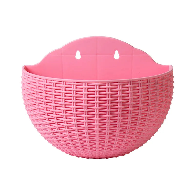 European Wall Mounted Hydroponic Plant Pot, Semi-Circular, Hanging Flower Basket, Balcony, Lazy Wall Mounted, No Drilling, Decor - vue 12 sur 16