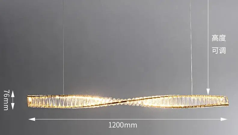 lustre en cristal à led design moderne pour restaurant et salle à manger - vue 11 sur 11