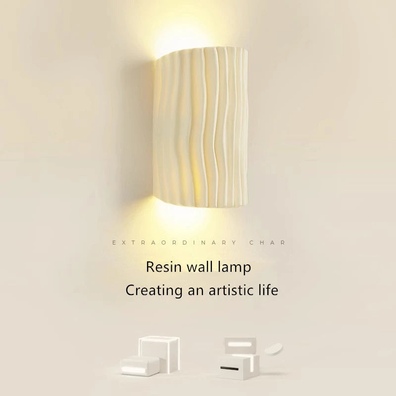 Bedroom bedside wall light, cream style living room background wall decoration light, corridor corridor atmosphere LED light - vue 2 sur 10