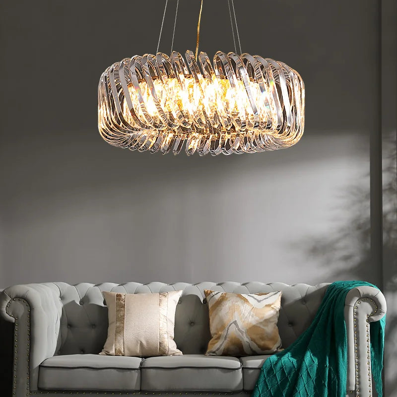 lustre en cristal lumineux pour décoration intérieure élégante et moderne - vue 2 sur 11