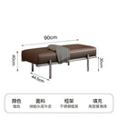 Stainless Steel Shoe Changing Bench, Long Stool, Italian Minimalist Leather, Bed-End Seat, Light, Luxury