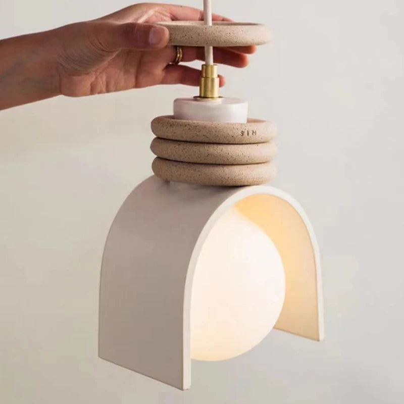 lustre led design en résine pour éclairage intérieur réglable - vue 5 sur 8
