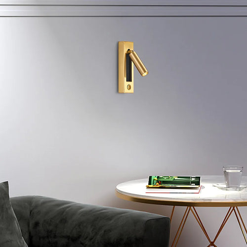 applique murale moderne avec chargeur usb et projecteur rotatif led